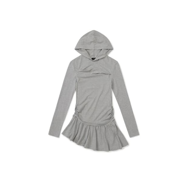 Lcdc HOODED JERSEY DRESS (MELANGE GREY