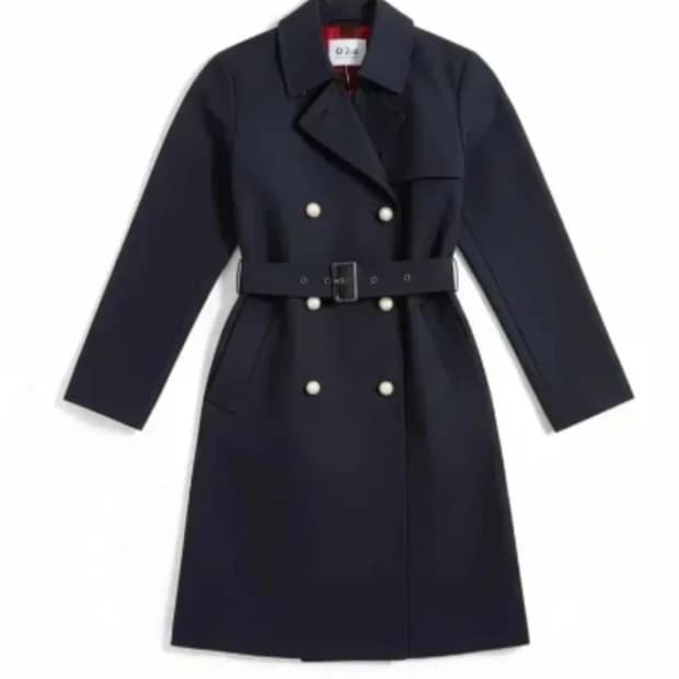 O'2nd 진주포인트 네이비 트렌치 코트 free 버버리 트렌치코트