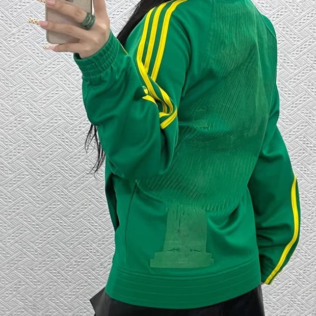 아디다스 베스킷볼 올드스쿨 레트로그린 져지 집업 M C10070