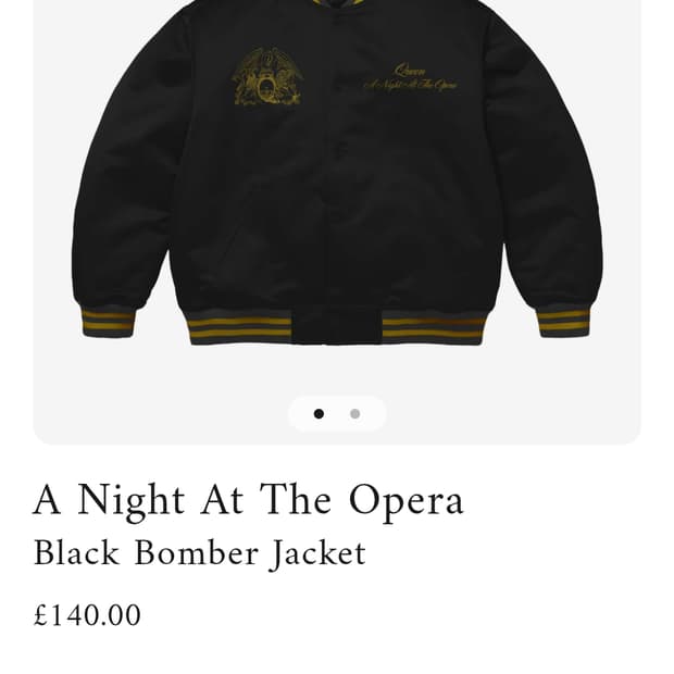 A Night At The Opera Black Bomber Jacket