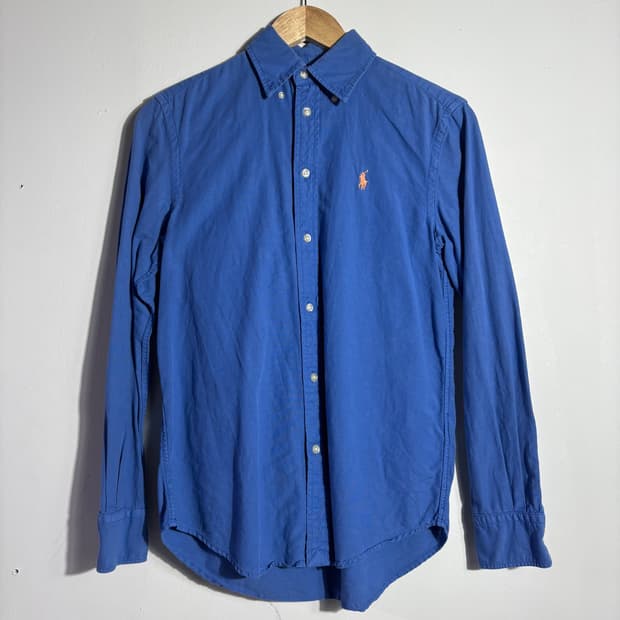 폴로 랄프로렌 오렌지 로고 딥블루 버튼다운 셔츠 (무료배송)