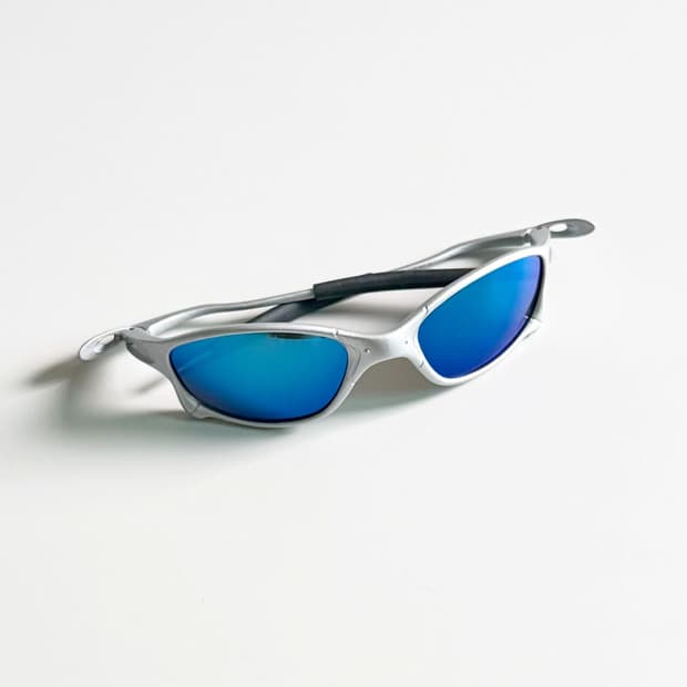 실버 랩어라운드 스포티 미러 렌즈 빈티지 선글라스