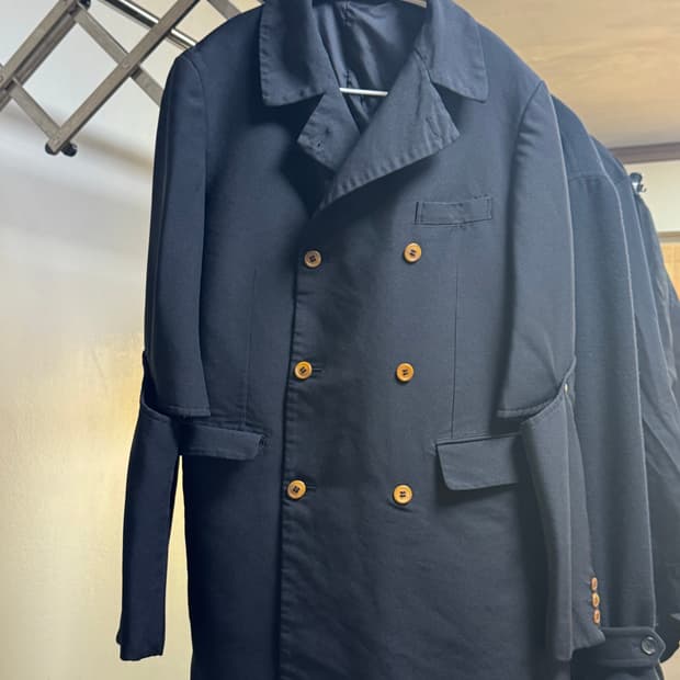 [M] 16aw 꼼데가르송 옴므플러스 더블브레스티드 코트