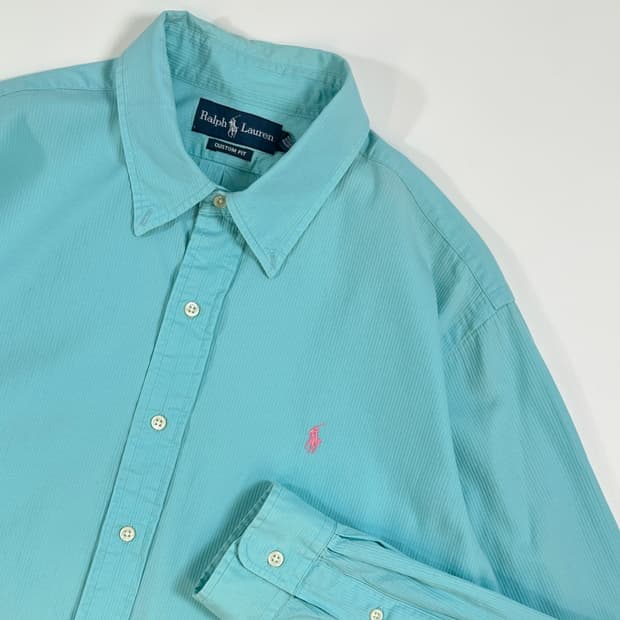 Polo 폴로 랄프로렌 코튼 셔츠 XL(민트)100-105