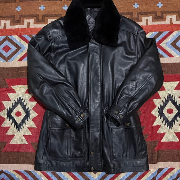 100) 빈티지 양가죽 필드자켓