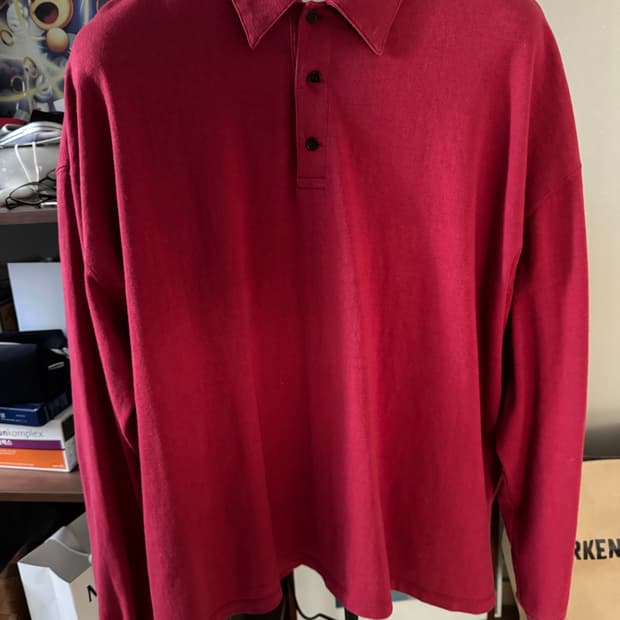요코 사카모토 롱슬리브 폴로 셔츠 L