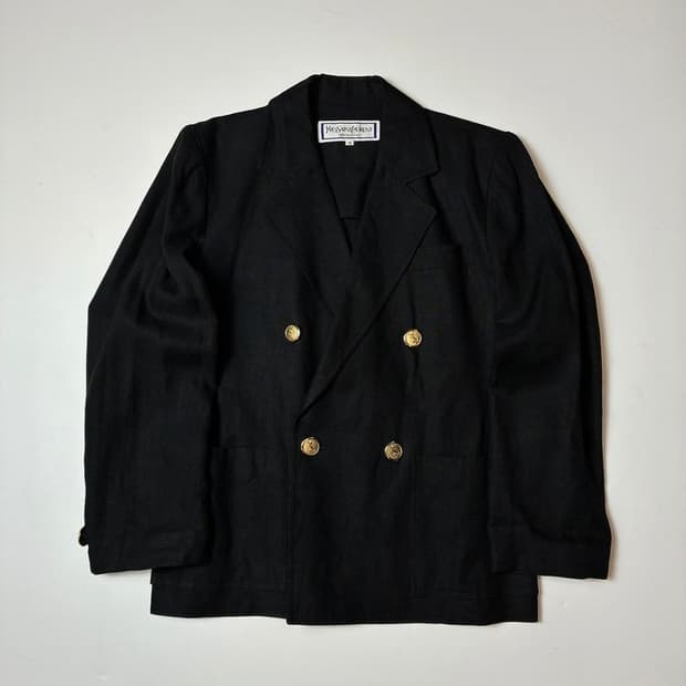 입생로랑 YSL 90's 재팬 더블 금장 블레이저 PN8534