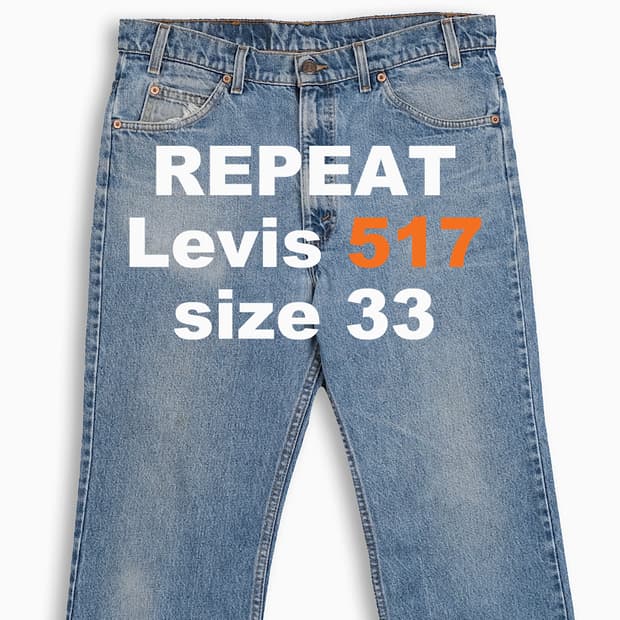 리바이스 517 오렌지탭 90s USA 33 인치 OR5173529