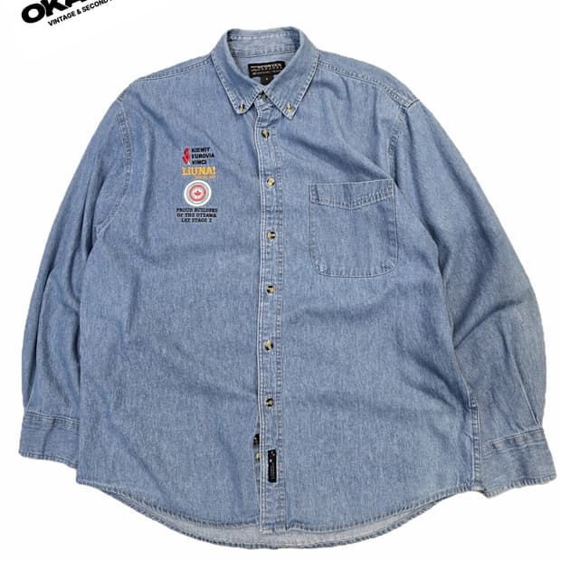 90's USA SPORTEX 데님 셔츠