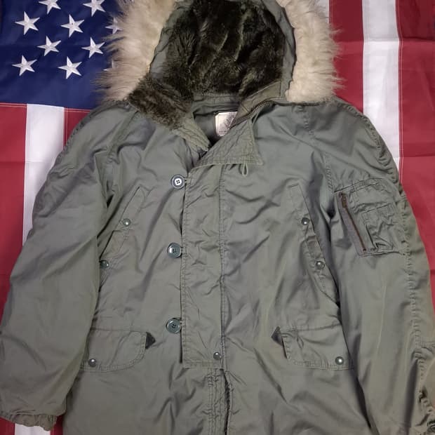 오리지날 80's 미국제조 미공군 지급용 N-3B 극한지용 파카