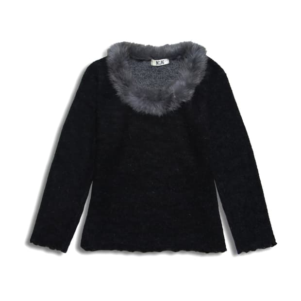 Incline Fur Detail knit