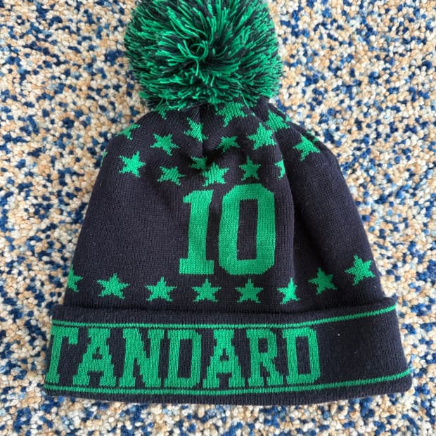 빈티지 별 니트 방울비니