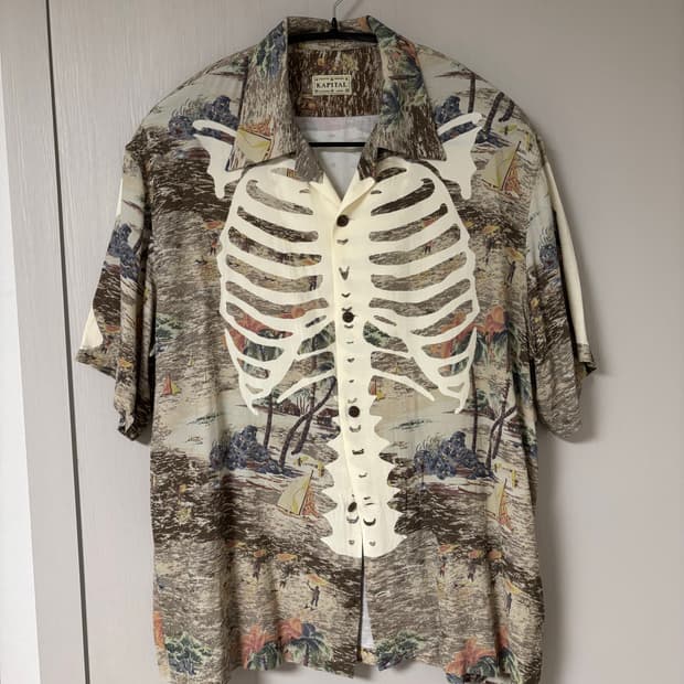 캐피탈 카메하메하 본 알로하 셔츠 브라운 5