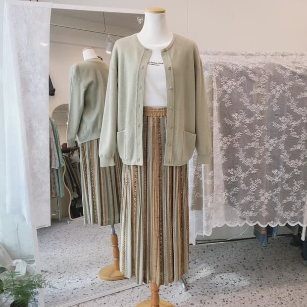 Laptev 보헤미안 플리츠스커트(Japan made)