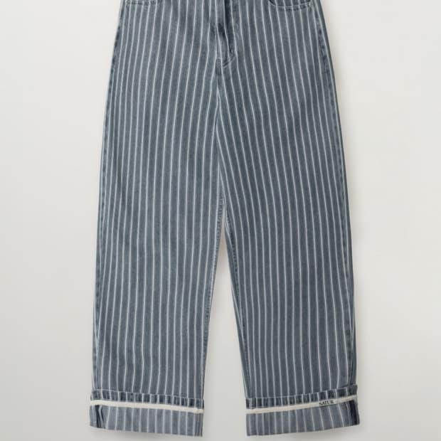 세터 Satur Stripe Denim Harrington Pants L