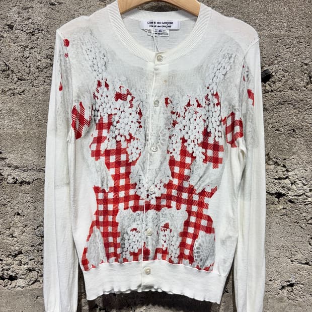 꼼데가르송 패턴 가디건