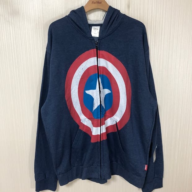 디즈니스토어 마블 캡틴아메리카 빅사이즈 후드집업 XL(해외)