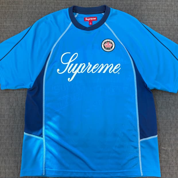 슈프림 자카드 사커 져지 블루