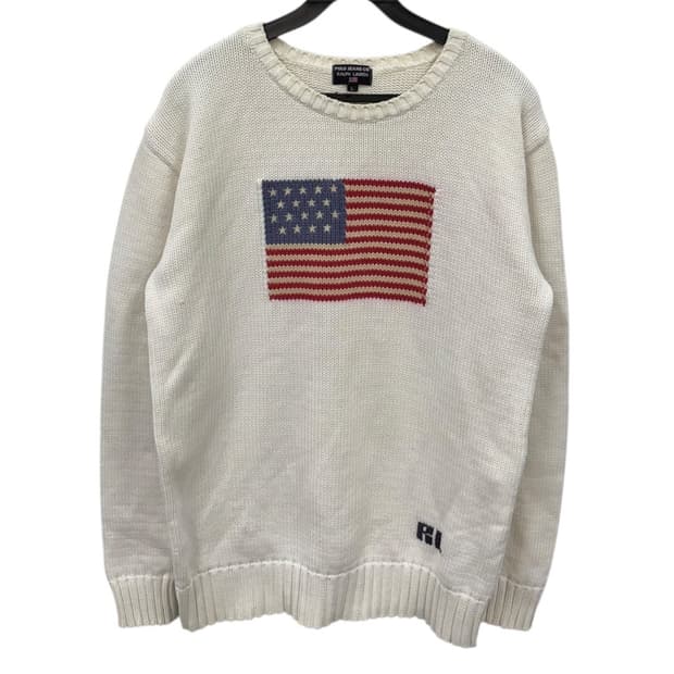 폴로랄프로렌 진스 성조기 울 니트