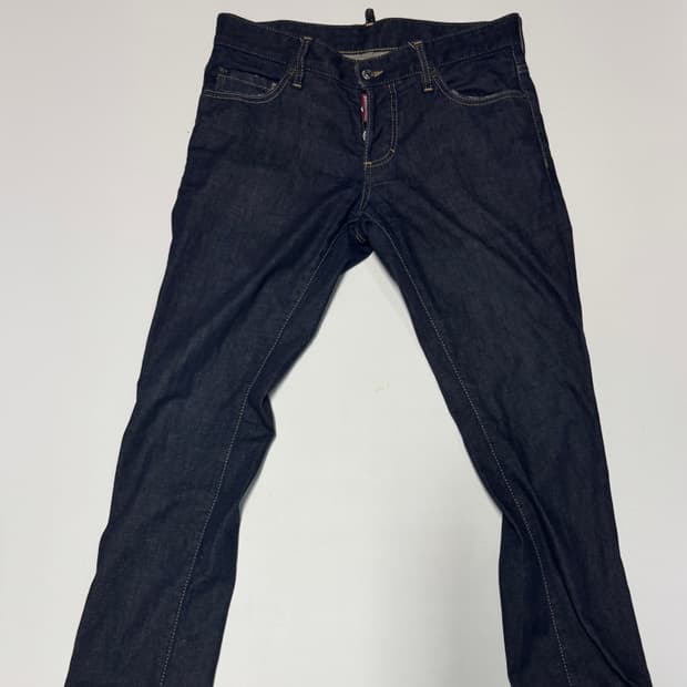 디스퀘어드2 빈티지 워싱 버튼 생지 데님팬츠 46