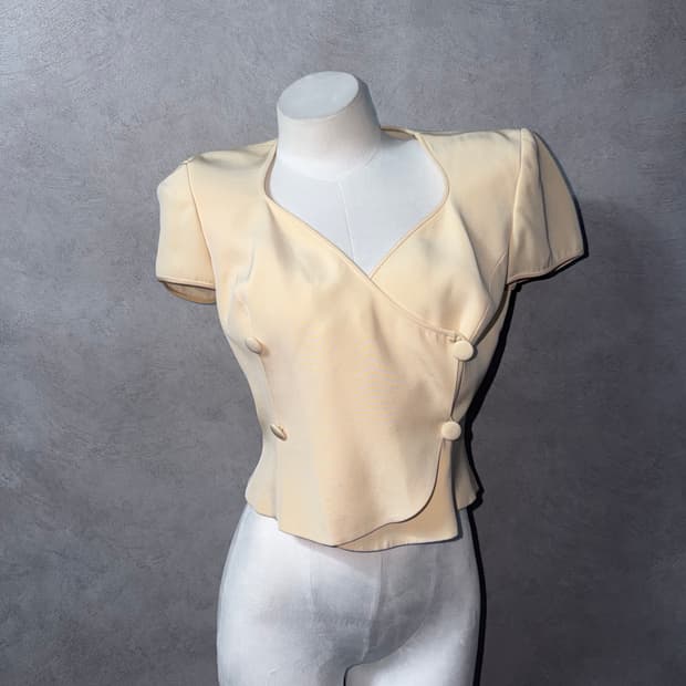 GIORGIO ARMANI Silk Double Button Top