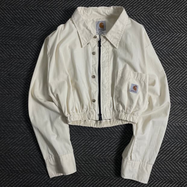 칼하트 리메이크 투웨이 크롭 셔츠 자켓o 3530
