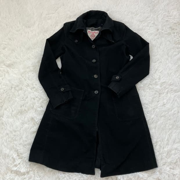 빈티지 Navy 트위드 코트 y2k 스트릿 갸루 펑키 일본빈티지w-647