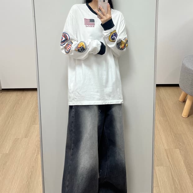 나이키 Paul george x NASA 롱 슬리브 티셔츠