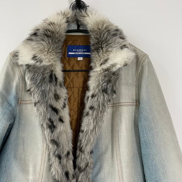 버버리 데님 퍼 자켓