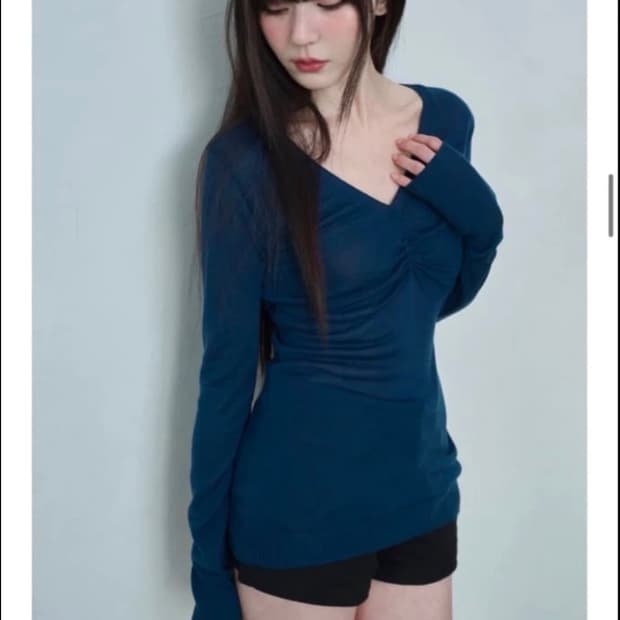 레이즈미야 아이리 셔링 니트 네이비 s
