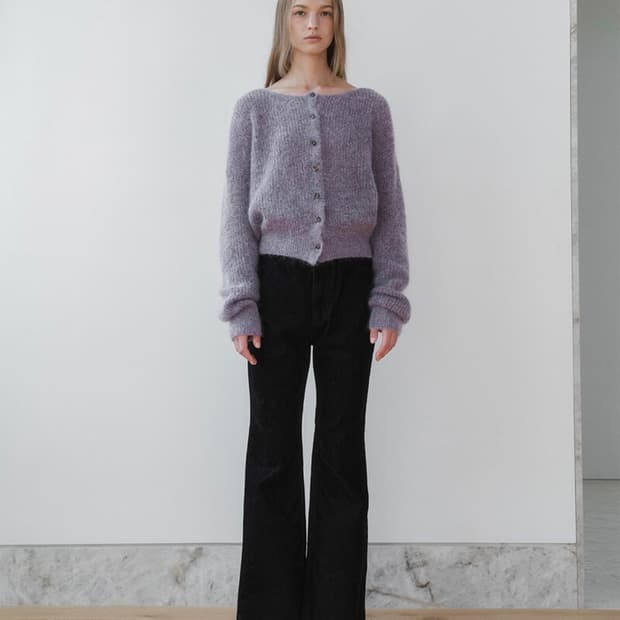 Nyhavn 니하운 블랙 벨벳데님팬츠