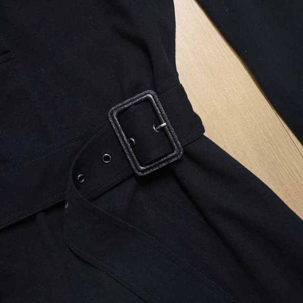 Burberry 버버리 블랙 벨티드 미디 원피스 S