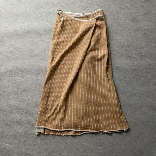 Y’s 스트라이프 롱스커트