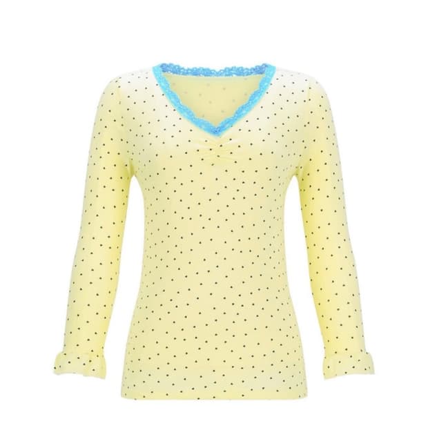 [F.E.E.S] mini heart lace top (lemon