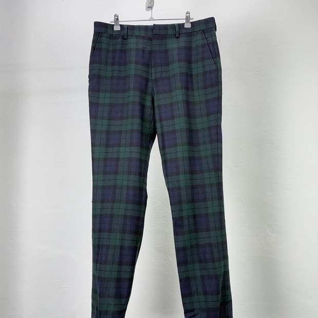 브룩스 브라더스 레드 플리스 블랙와치 울 트라우저 팬츠