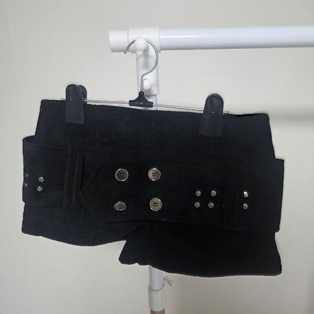 코듀로이 벨트 반바지 S