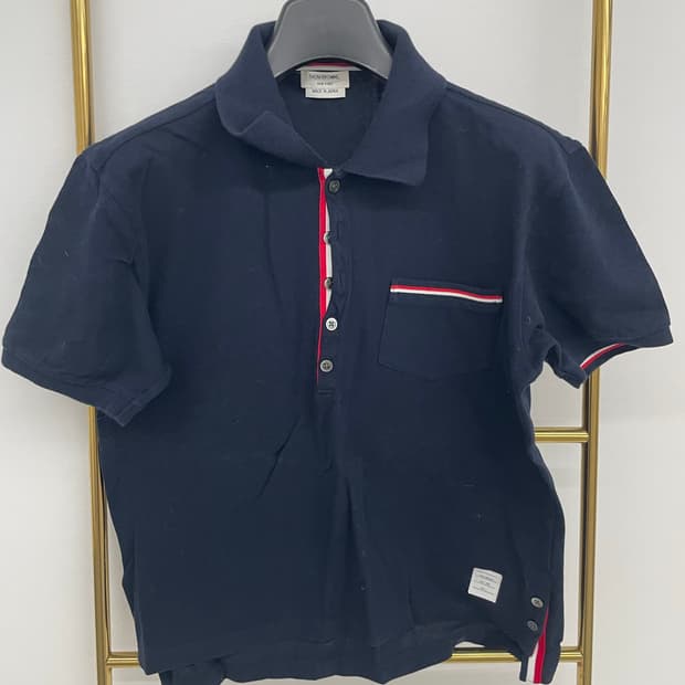 톰브라운 반팔 네이비