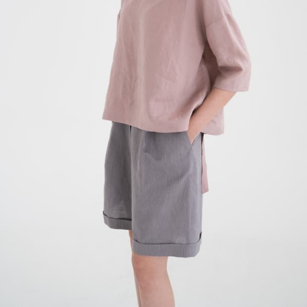 비엘비티(BLBT) 별밭양품점 린넨 하프팬츠 55 새상품