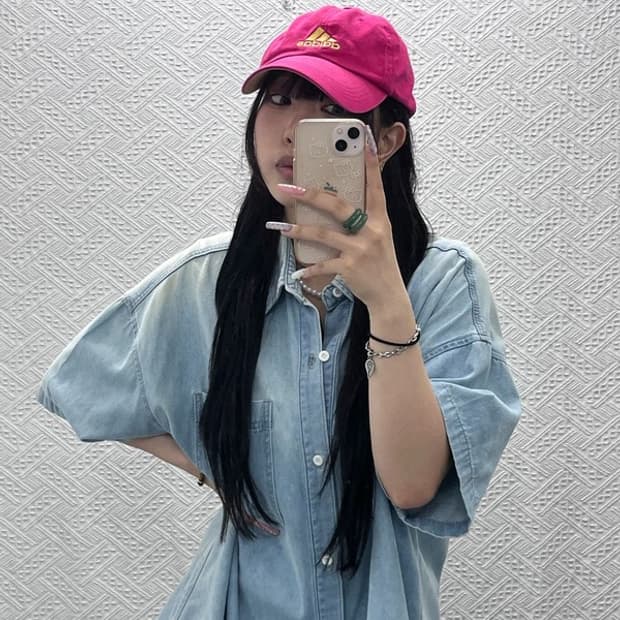 아디다스 빈티지 Y2K 레트로 00's 핫핑크 볼캡 C13250