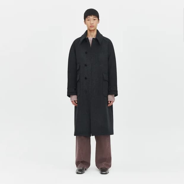 애프터프레이 발마칸 코트 M 차콜 