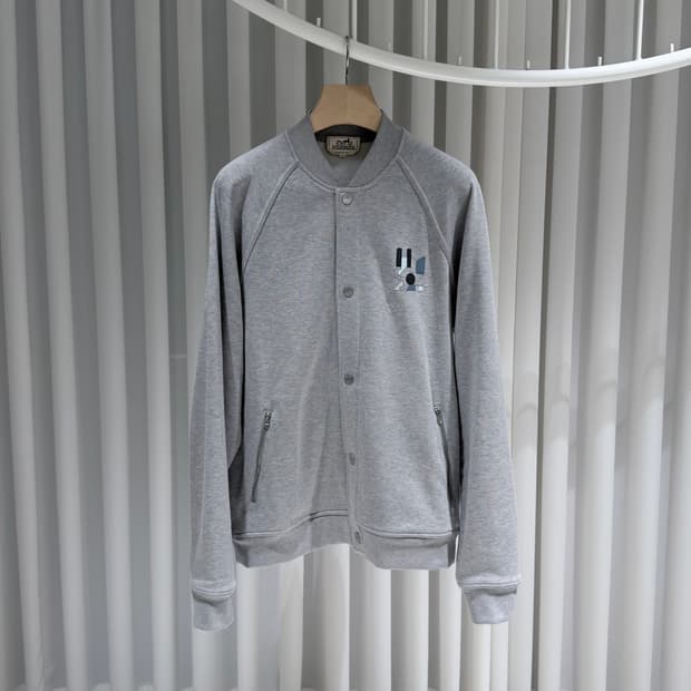 (S+/L) / 에르메스 미니 가죽 패치 그레이 블루종