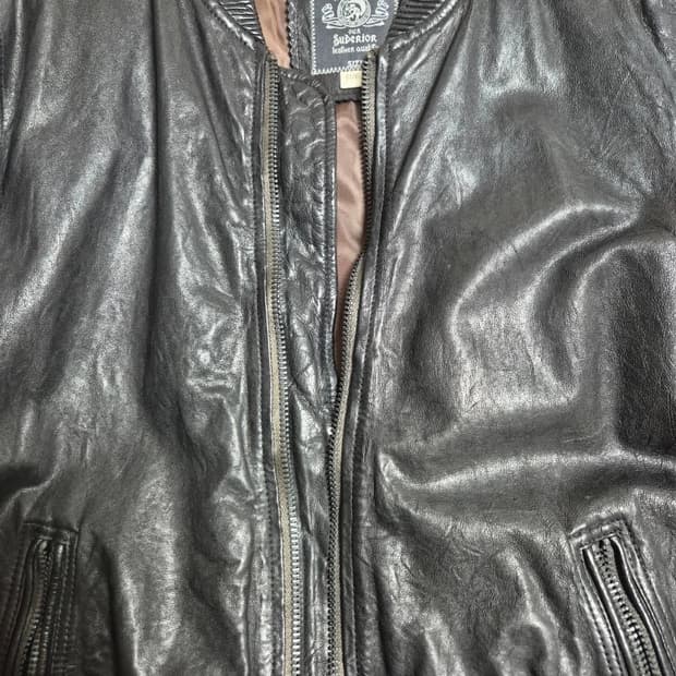 [M] Diesel L-AJUGA 레더 봄버 자켓