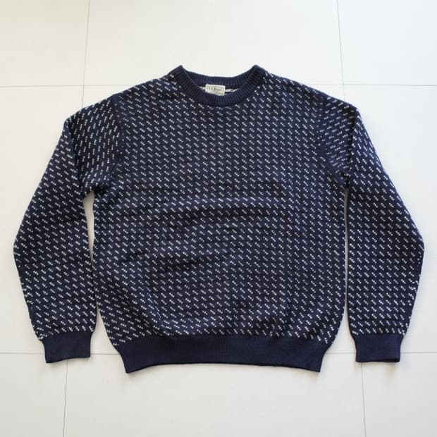 90s 엘엘빈 버드아이 램스울 니트 (M)