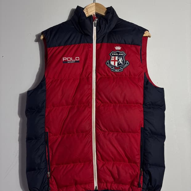 폴로 스포츠 90s 잉글랜드 패딩조끼