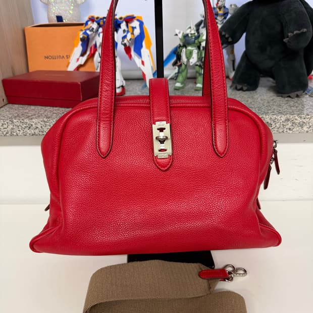 정품) VUNQUE 분크 레드 숄더 토트백