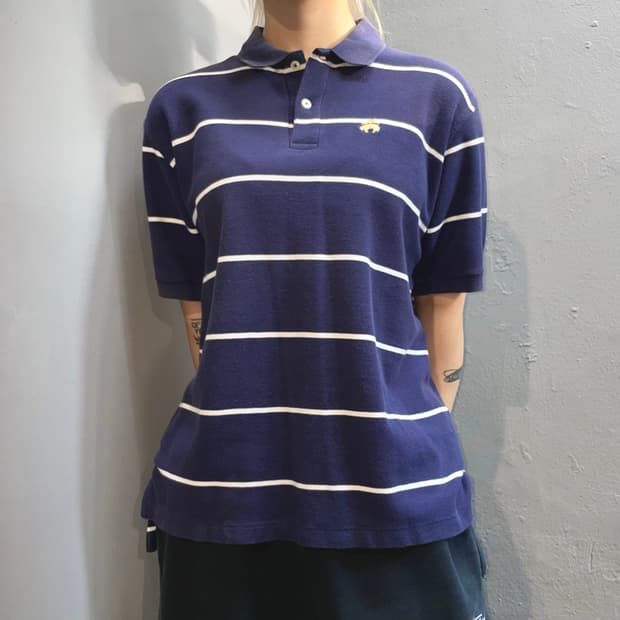 brooks brothers 단가라 반팔티