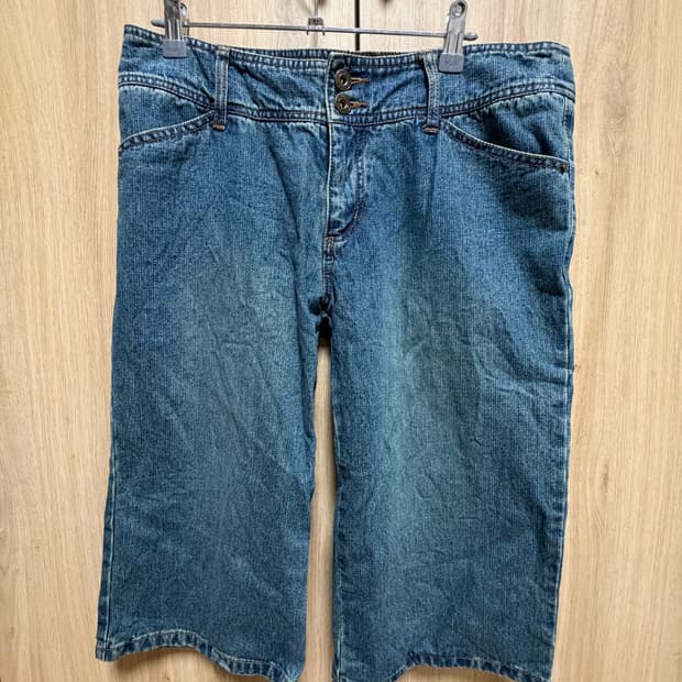 데님 카프리팬츠 7부팬츠