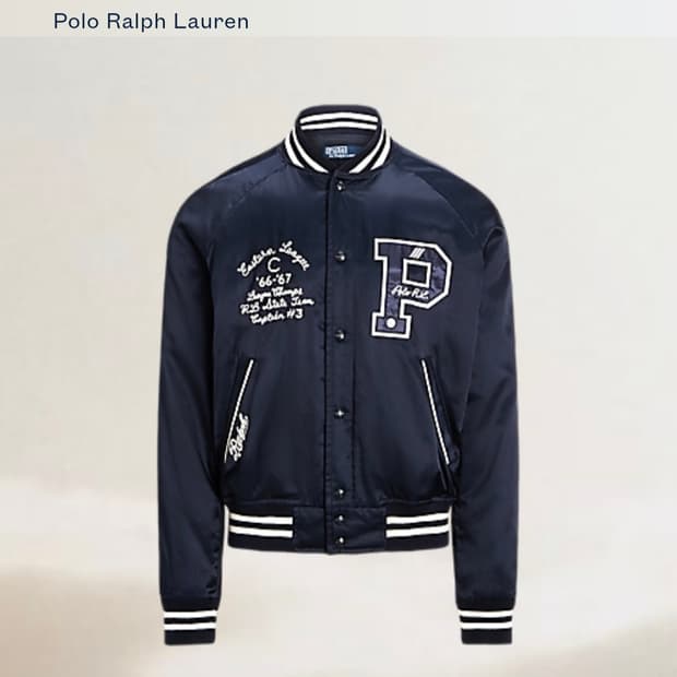 폴로 뉴욕 바시티 새틴 자켓 L