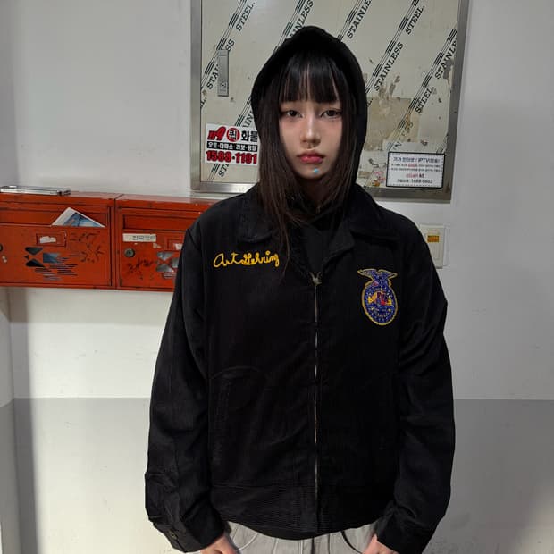 90s 아메리칸빈티지 FFA 코듀로이 카키jk