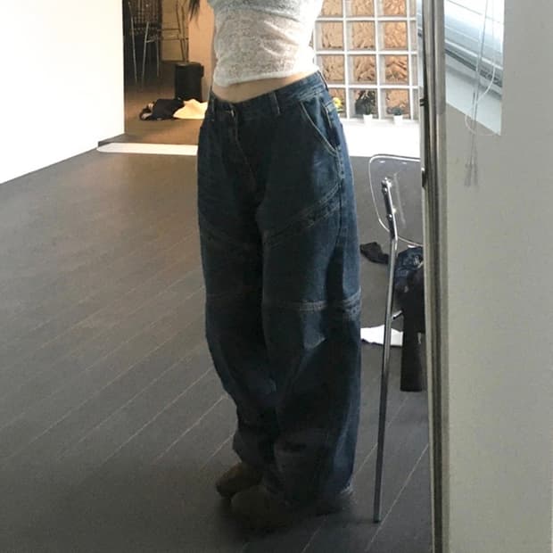 아워캐비넷 incision denim pants 절개 데님 팬츠